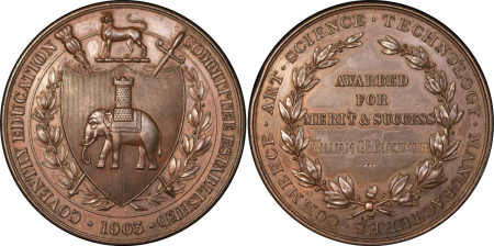 Great Britain. Coventry Æ Medallion "Merit Award for Education". 1903. 