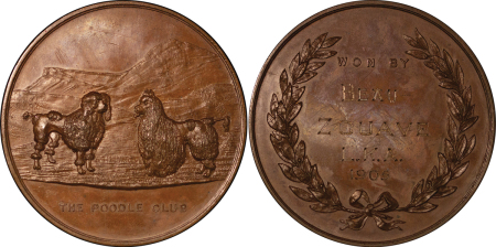 Great Britain, The Poodle Cub Æ Medallion. 1905. 