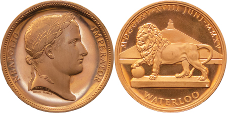Great Britain & France. Waterloo commemorative Æ M