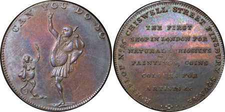 Great Britain, Middlesex CU Halfpenny Token. 1790-95.