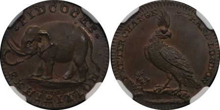 Great Britain, Middlesex. Pidcock CU Farthing Token. 1790-1798. 