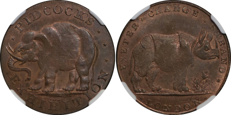 Great Britain, Middlesex. Pidcocks CU Halfpenny Token. 1790-98. 