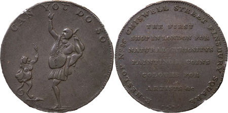 Great Britain. R. Heslop CU Halfpenny Token. 1790-1800. 
