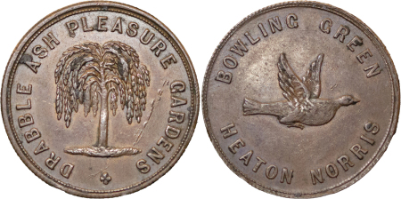 Great Britain. Drabble Pleasure Gardens CU Bowling Green Pass. Circa 1880-1900. 