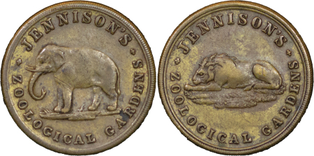 Great Britain, Manchester. Jennisons Zoological Gardens BR Token. 1895-1919. 