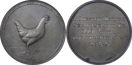 Great Britain. National Egg Laying Test AG Medallion. 1938-1939. 