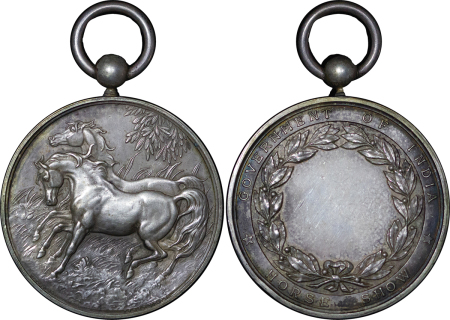 India, British Colonial. Calcutta Show AR Prize Medallion. 1861. 