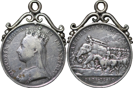 British Colonial India. Victoria AG Afghanistan Medal. 1878-1880. 