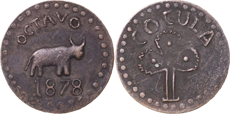 Mexico, Cocula. Civil War CU 1/8 Peso. 1858-1861. 