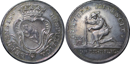 Switzerland. Bern AG Medallion for Defense of the Canton. Circa 1790-1840. 