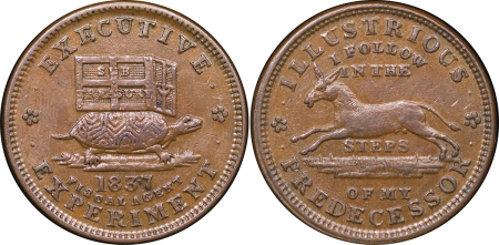 USA. Hard Times CU 1 Cent Token. 1837. 