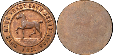 USA, Pensylvannia. Bryn Mawr Horse Show Association Inc. CU Medalet. 1904-1910. 