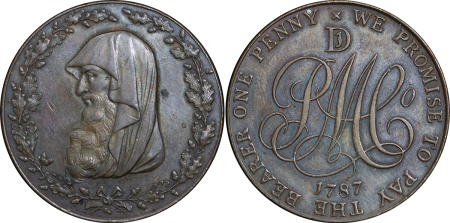 Great Britain, North Wales. Anglesey Parys Mines CU Penny Token. 1787. 