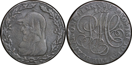 Great Britain, North Wales. Anglesey Parys Mines CU Penny Token. 1788.