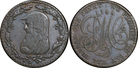 Great Britain, North Wales. Anglesey Parys Mines CU Penny Token. 1788.