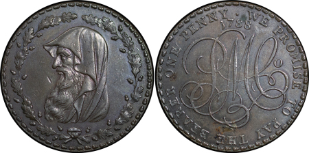 Great Britain, North Wales. Anglesey Parys Mines CU Penny Token. 1788.