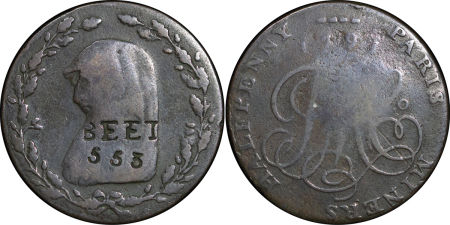 Great Britain, North Wales. Anglesey Parys Mines CU 1/2 Penny Token. 1791.
