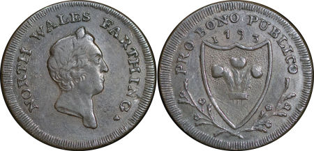 Great Britain. North Wales CU Farthing Token. 1793.