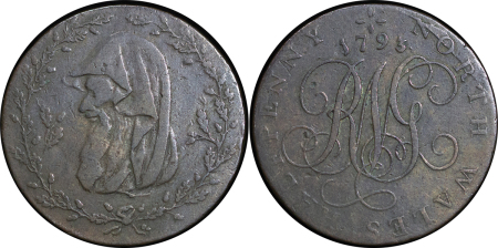 Great Britain, North Wales. Anglesey Parys Mines CU Halfpenny Token. 1793.