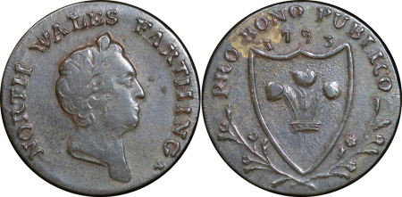 Great Britain. North Wales CU Farthing Token. 1793.