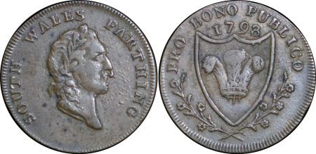 Great Britain. South Wales CU Farthing Token. 1793.