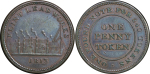 Great Britain, North Wales. Flint Lead Works CU Penny Token. 1813. 