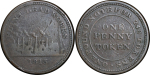 Great Britain, North Wales. Flint Lead Works CU Penny Token. 1813. 