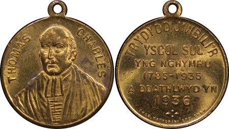 Great Britain. Wales CU gilt medal Sunday School Jubilee medal. 1936. 