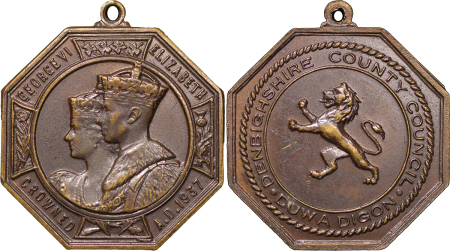 Great Britain, North Wales. George VI, Denbigh County Council CU Coronation Medal. 1937.
