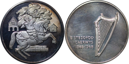 Great Britain, North Wales. Caerwys AR Eisteddfod Medal for the 400th Anniversary of the event. 1968.