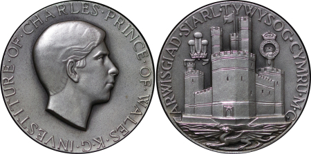 Great Britain, Wales. Prince of Wales AR Investiture Medal by John Pinches. 1969.