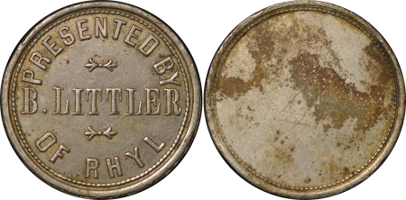Great Britain, North Wales. Rhyl Cu Ni Token. Circa 20th Century. 