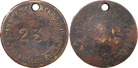 Great Britain, North Wales. Bagillt, Bettisfiled Colliery BR Miner Lamp Check/Tally. 1872-1934. 