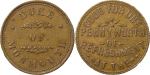 Great Britain, Mid Wales. Monmouthshire BR Penny Token. 1900-1905.