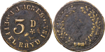Great Britain, Mid Wales. Powys, Effel Rhyd BR Threepence Pub Token. Circa 1910-1940.