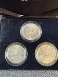 Great Britain. Elizabeth II Cu-Ni Set of 3x Crowns. 1953-1960.