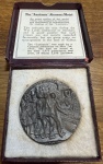 Great Britain & Germany. Sinking of The Lusitania Æ Propaganda boxed medallion. 1915.