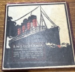 Great Britain & Germany. Sinking of The Lusitania Æ Propaganda boxed medallion. 1915.