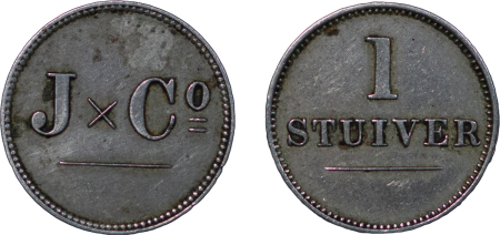 Curaçao, Netherlands Antilles. Cupro-Nickel 1 Stiver Token1874. 