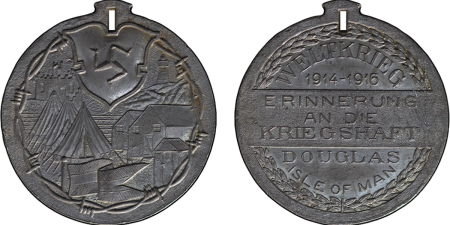 Isle of Man, British Crown dependency PB Medallion. 1914 – 1916.