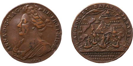 Great Britain. Queen Anne CU Jeton. 1702. 