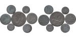 Great Britain. George V Lot of 7 coins. Crown to Sixpence. 1924-1935.
