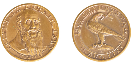 Germany, Weimar Republic. Bronze 150 Year Anniversary of Friedrich Ludwig Jahn. 1928. 