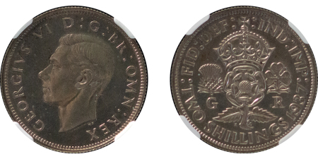 Great Britain. George VI Proof AR Two Shillings. 1937.