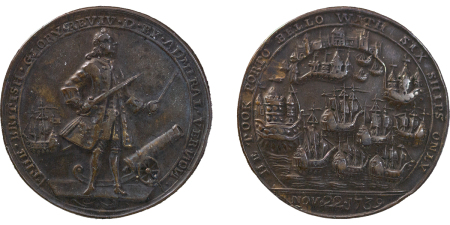 Great Britain. Admiral Vernon Pinchbeck Medal "Capture of Portobello" 1739. 