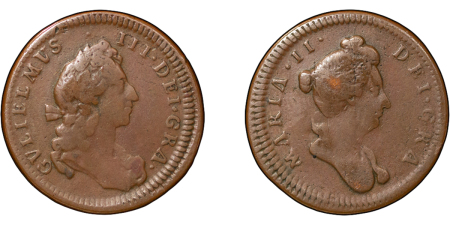 Great Britain. William & Mary CU Pattern Farthing. 1689-1694.