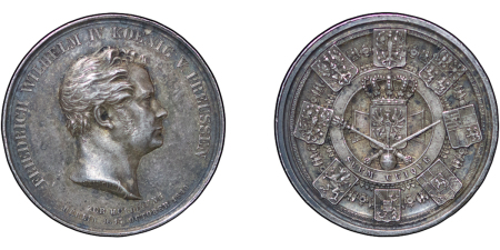 Germany, Prussia. Friedrich Wilhelm IV AG Coronation Medal. 1840. 