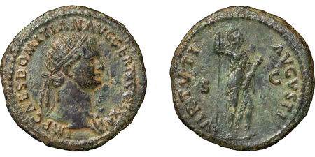 Roman Empire. Domitian Æ As. 90-91AD. 