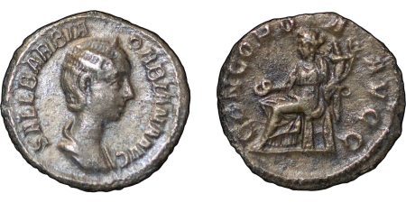 Roman. Orbiana AR Denarius. 225-227AD. 