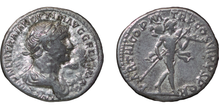 Roman. Trajan AR Denarius. 98-117AD. 